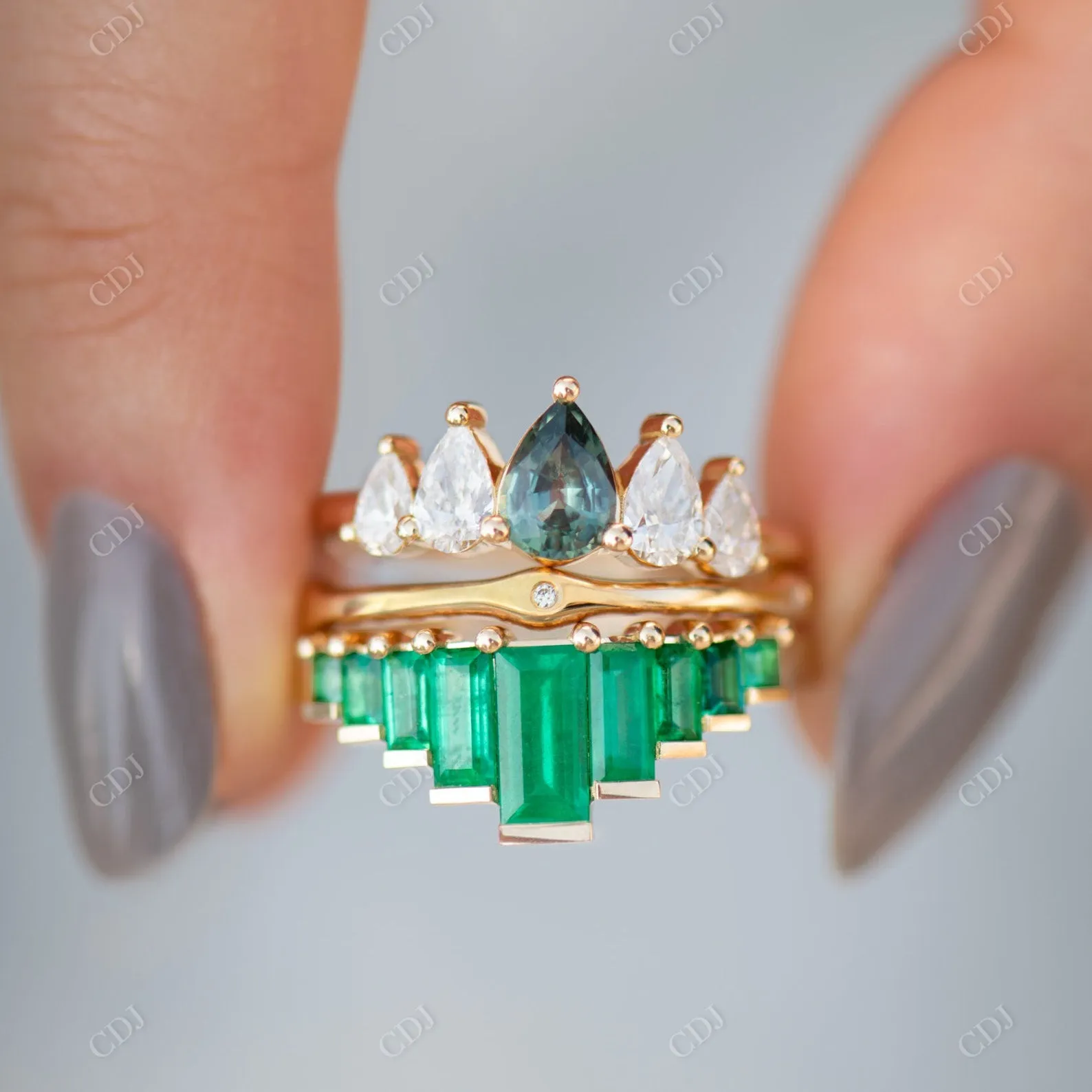 0.025ctw Round Lab Diamond Golden Eternity Band