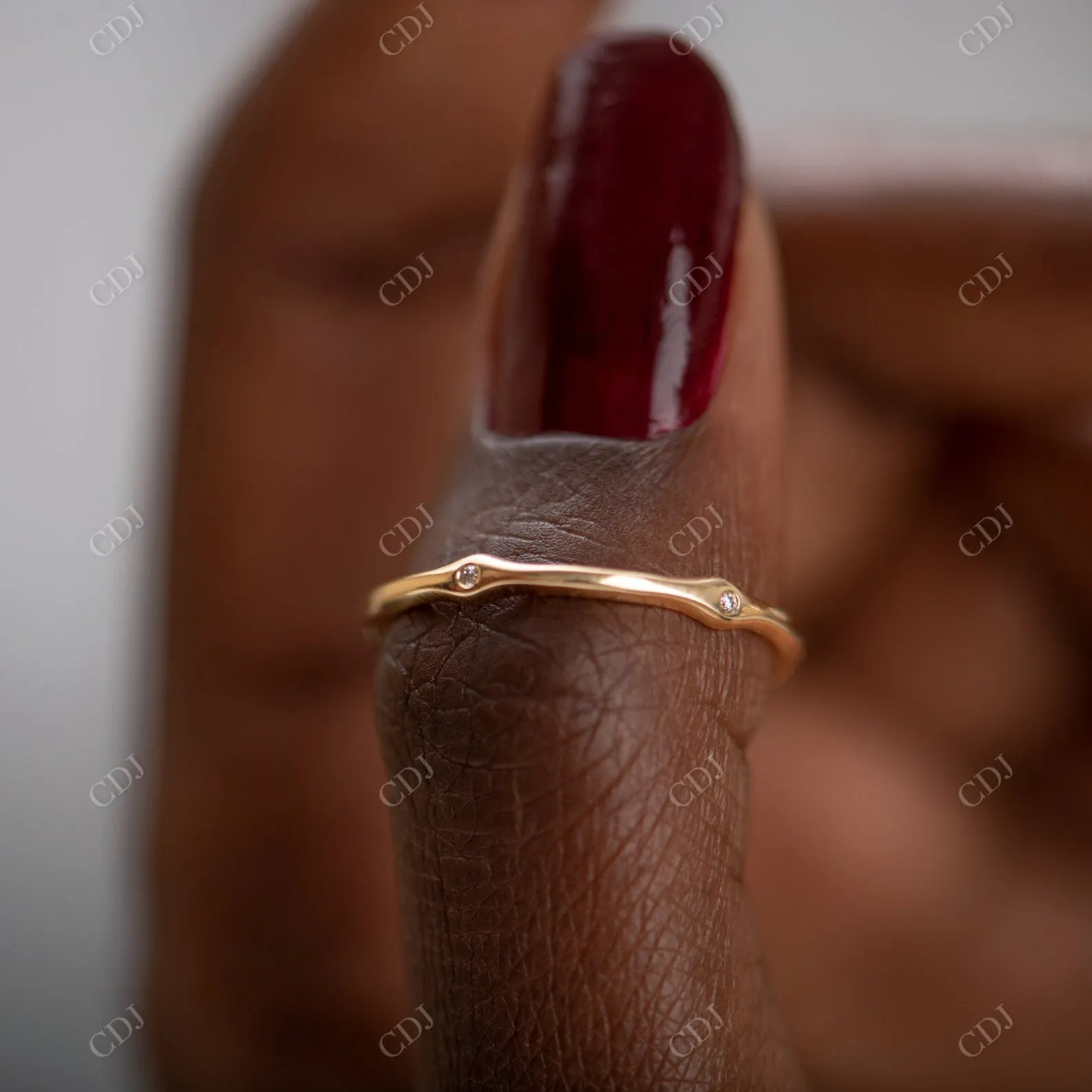 0.025ctw Round Lab Diamond Golden Eternity Band