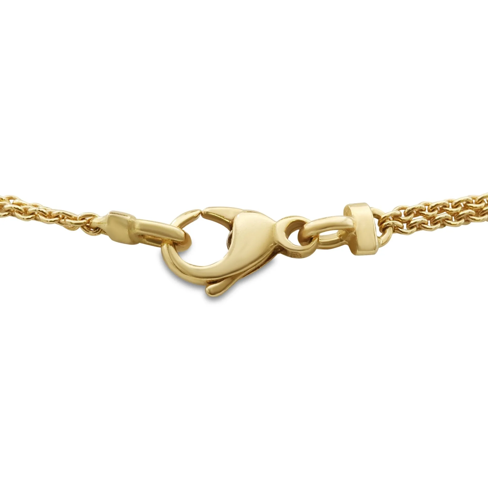 10mm Golden Cultured Pearl & Diamond Pendant Necklace - 18ct Yellow Gold