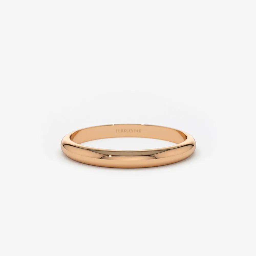 14k Classic Dome 2MM Band