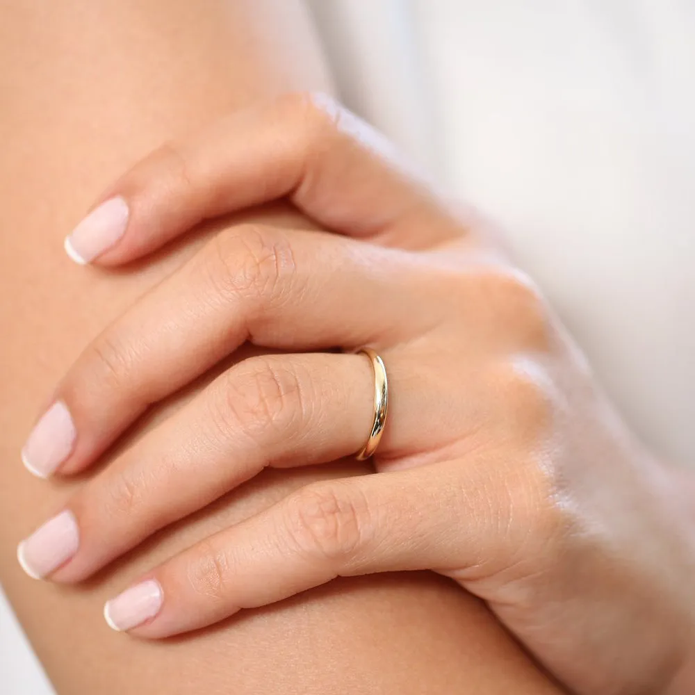 14k Classic Dome 2MM Band