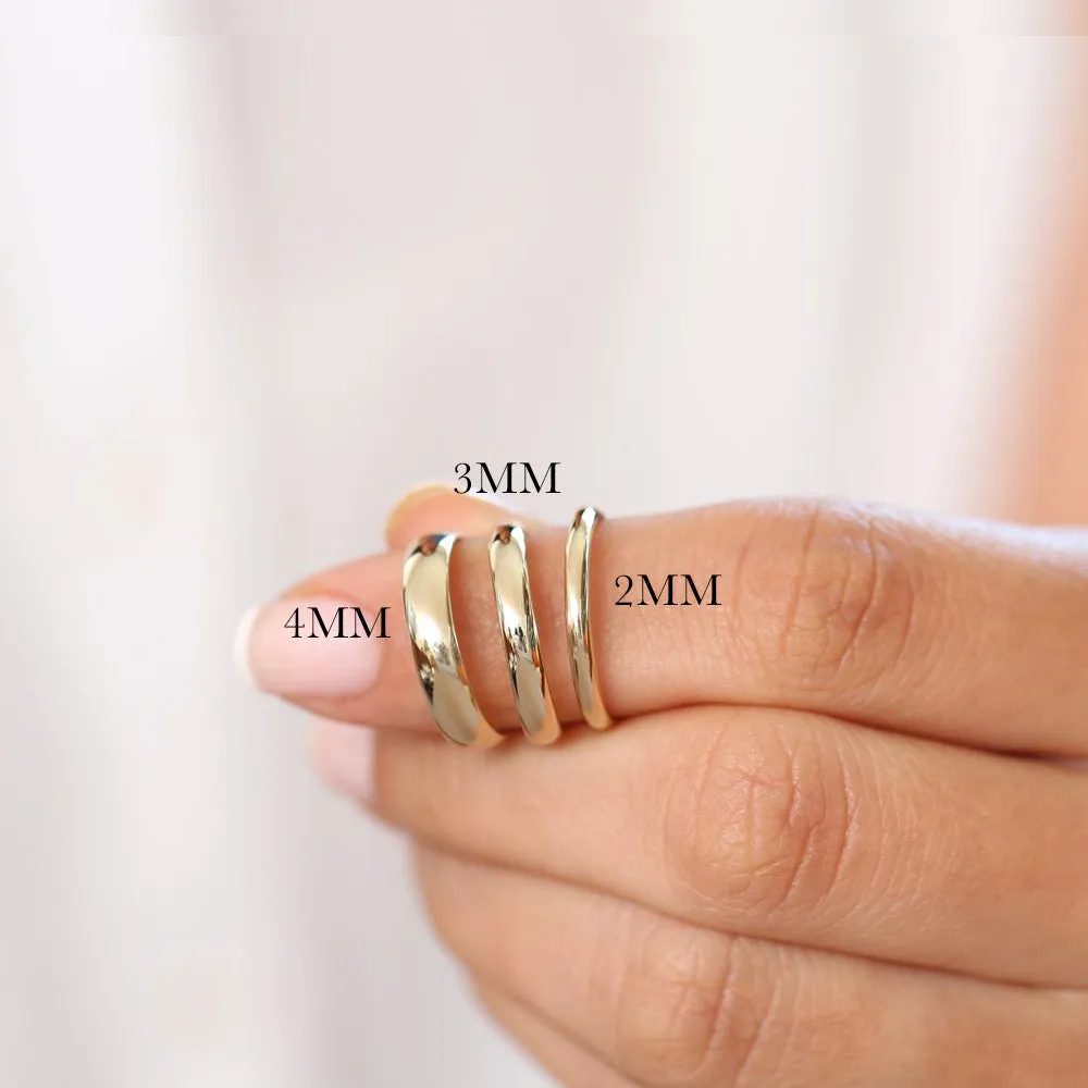 14k Classic Dome 2MM Band