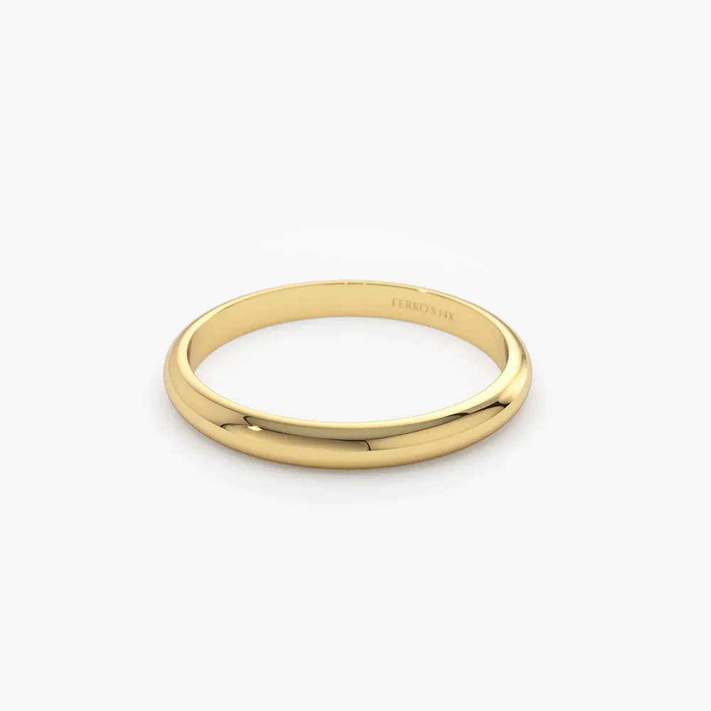 14k Classic Dome 2MM Band