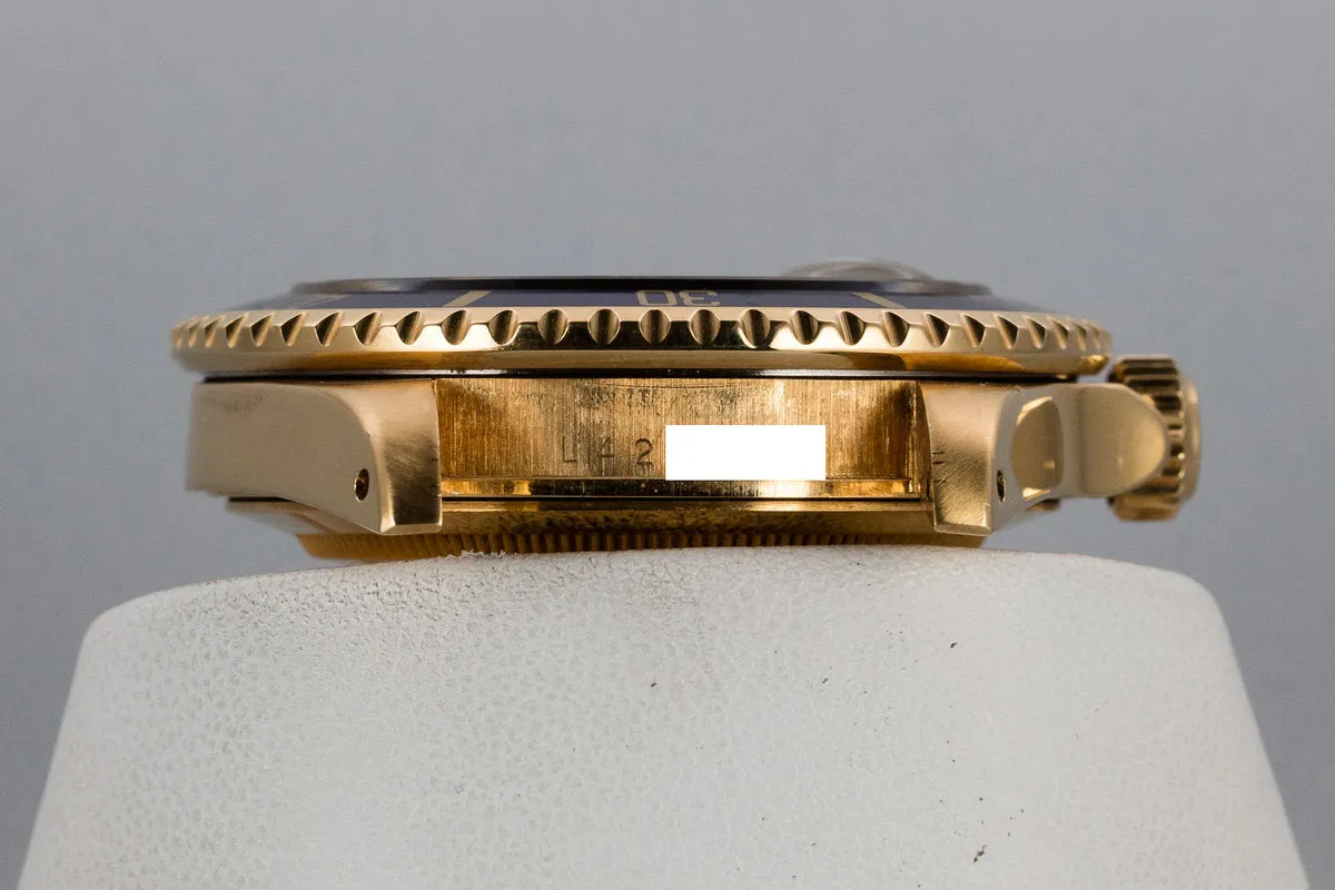 1989 Rolex 18K YG Submariner 16618 Purple Dial