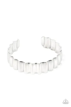 Across the HEIR-Waves Silver Paparazzi Bracelet