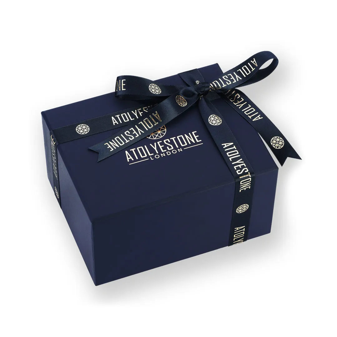 Anchor Leather Bracelet - Solid White Gold