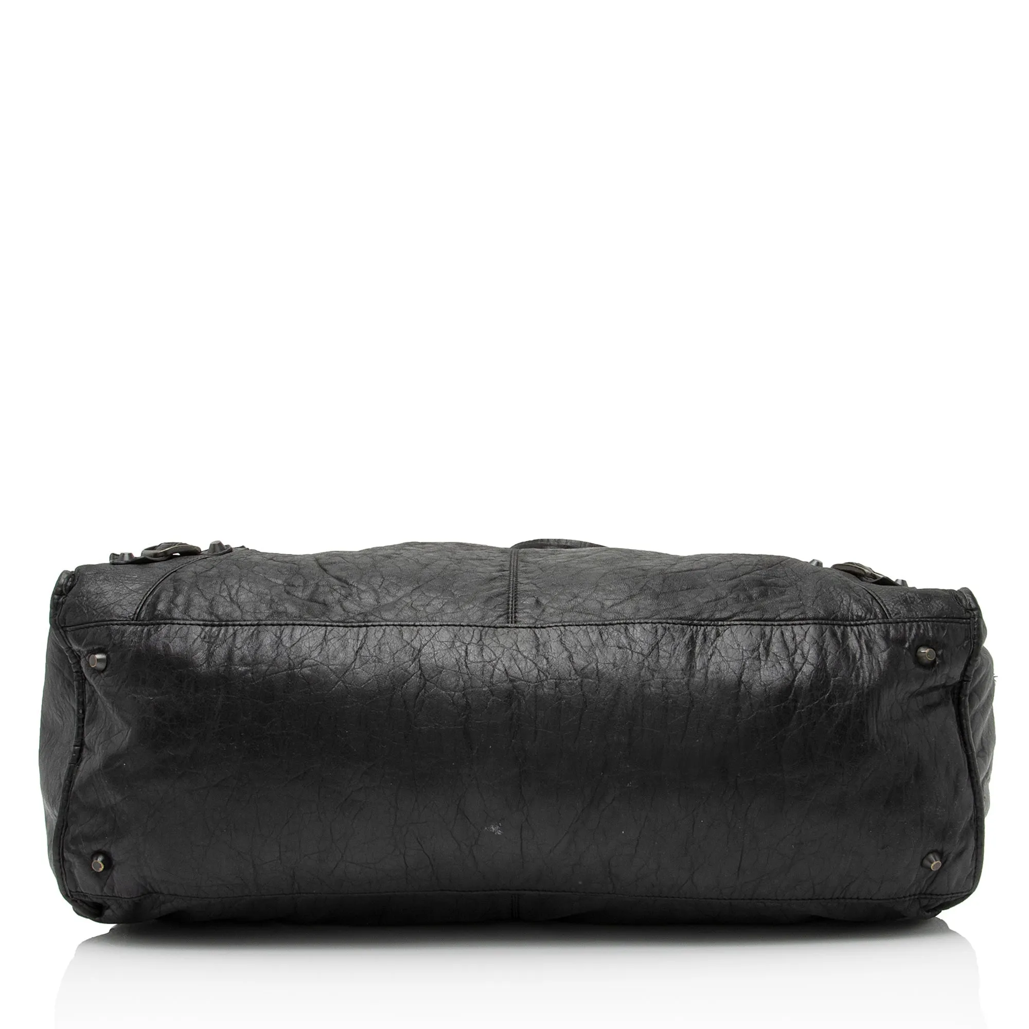 Balenciaga Agneau Motocross Classic Weekender Tote (SHF-23348)