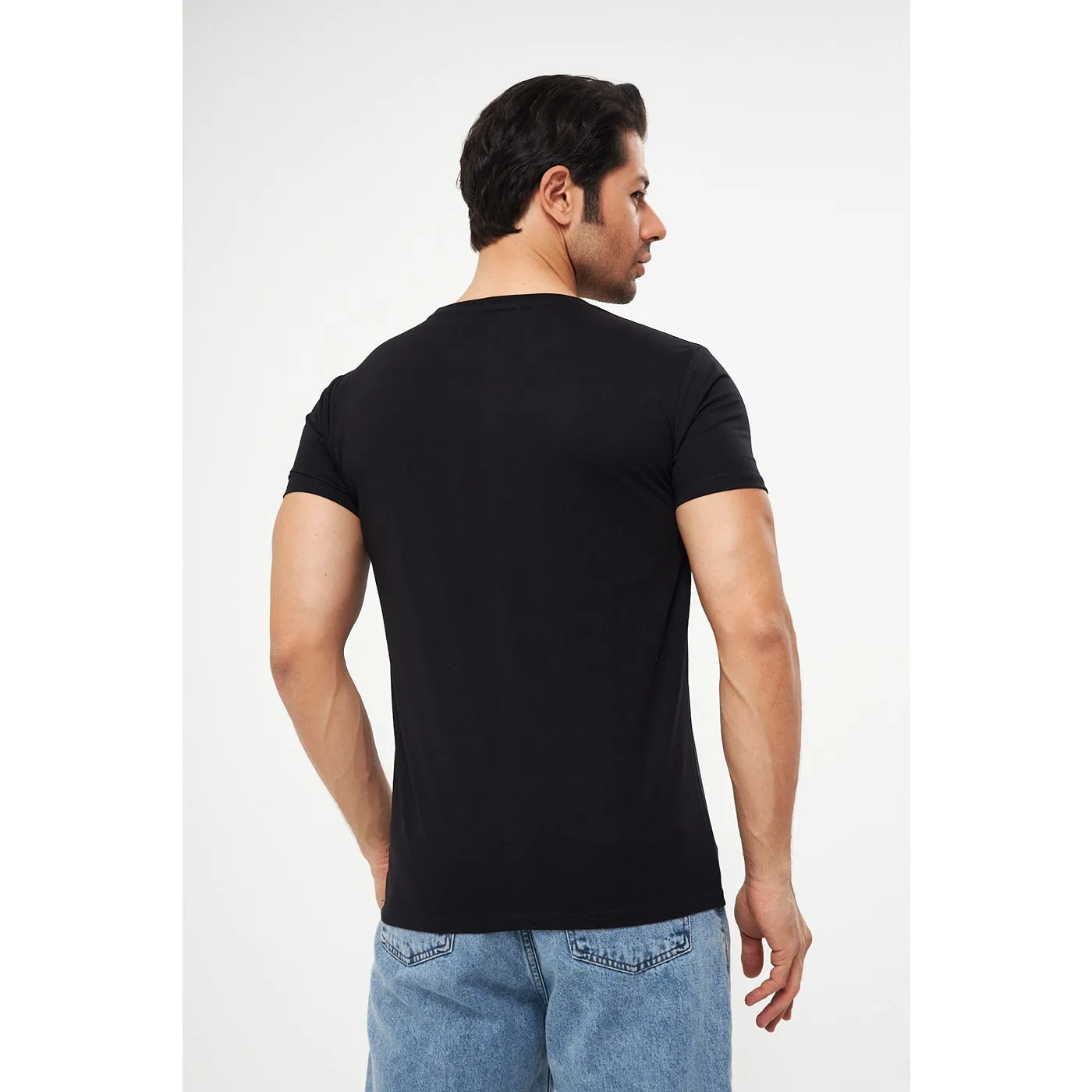 Black Scares Printed Tshirt