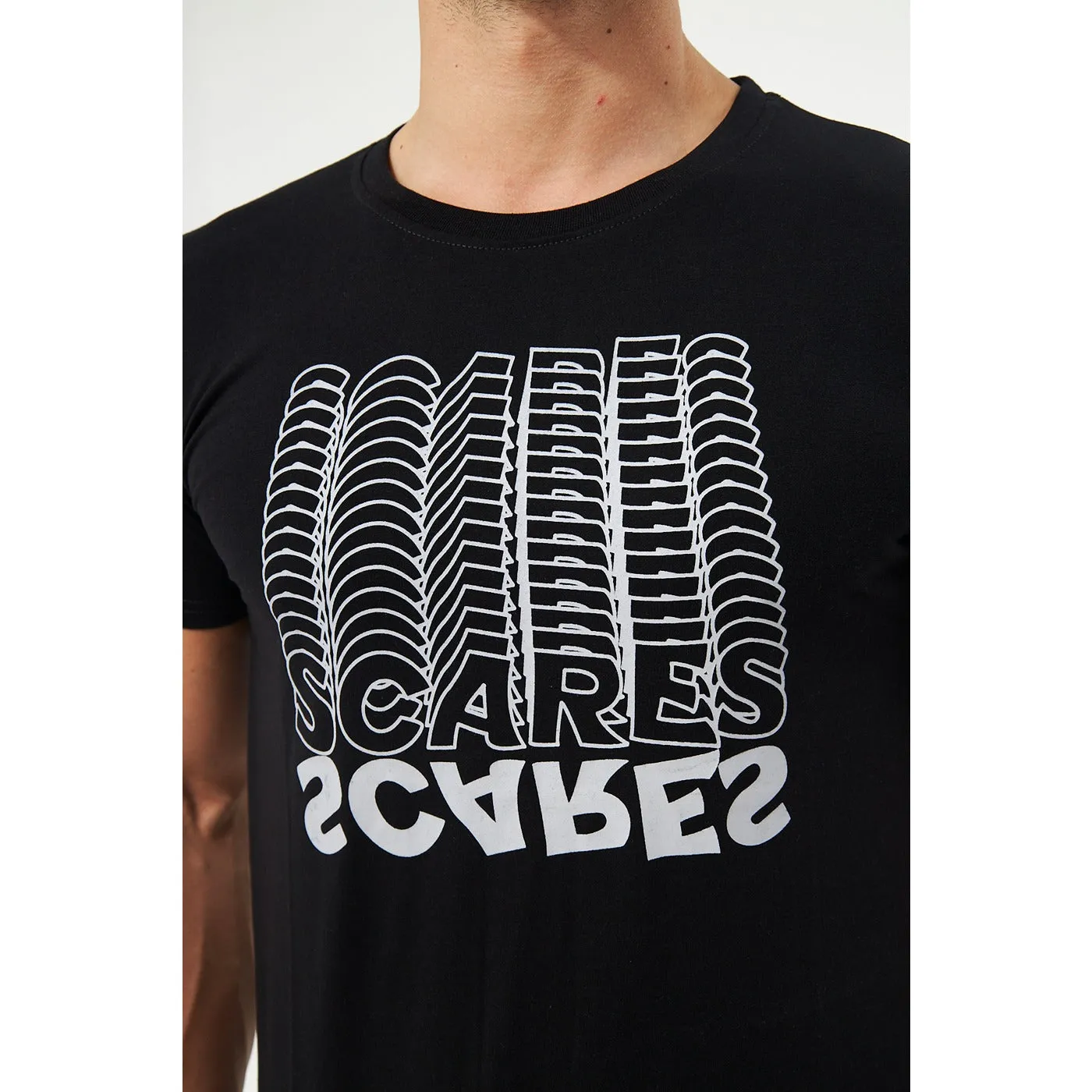 Black Scares Printed Tshirt