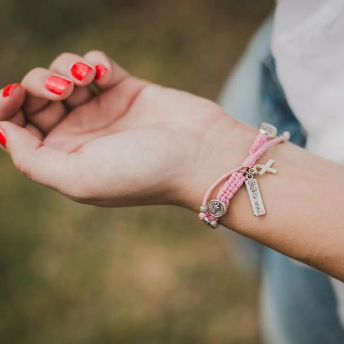 Blessing for a Cure Breast Cancer Awareness Bracelet