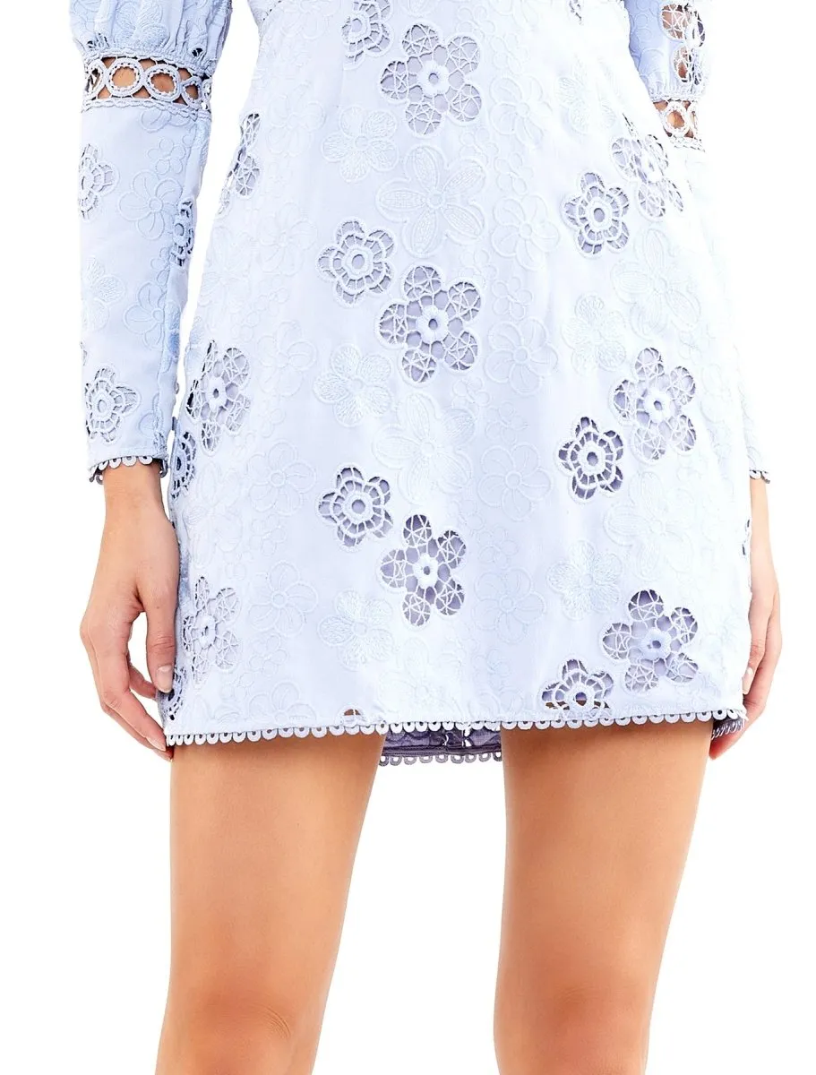 BLUE HUE LS MINI DRESS