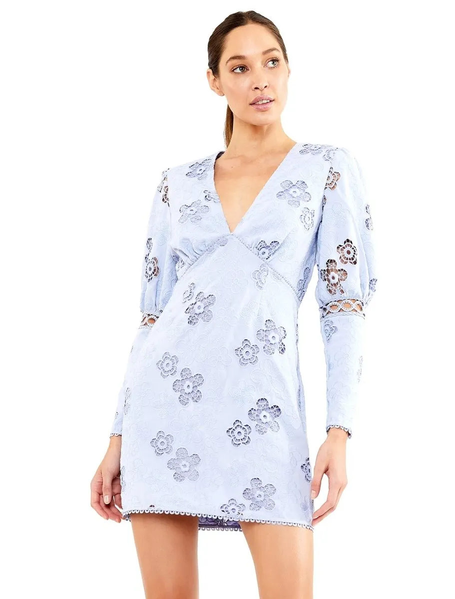 BLUE HUE LS MINI DRESS