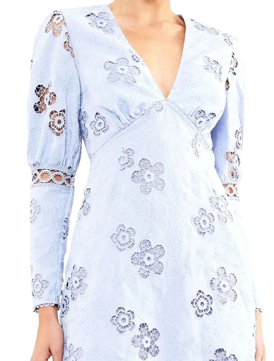 BLUE HUE LS MINI DRESS