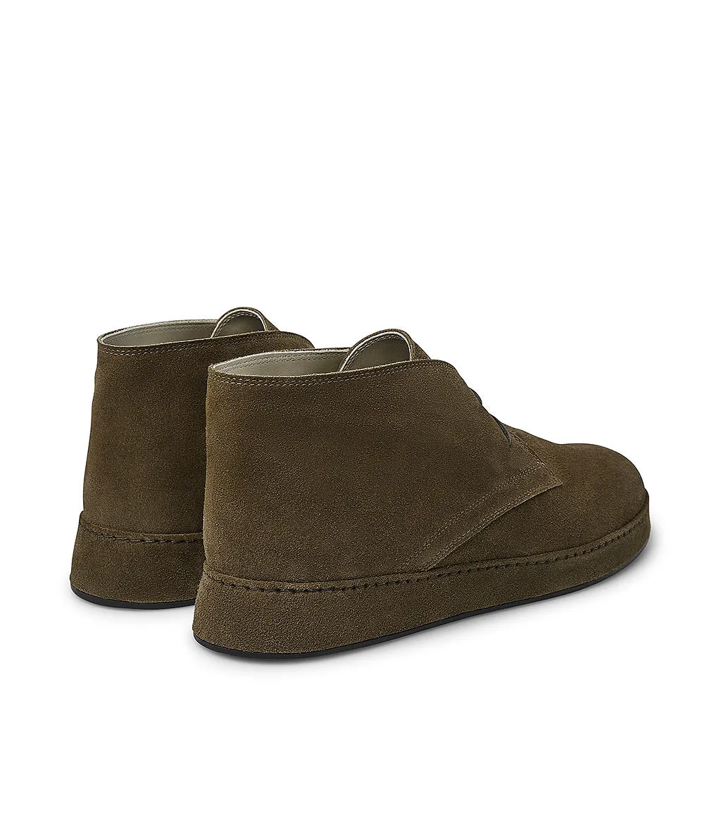 Brown suede desert boots