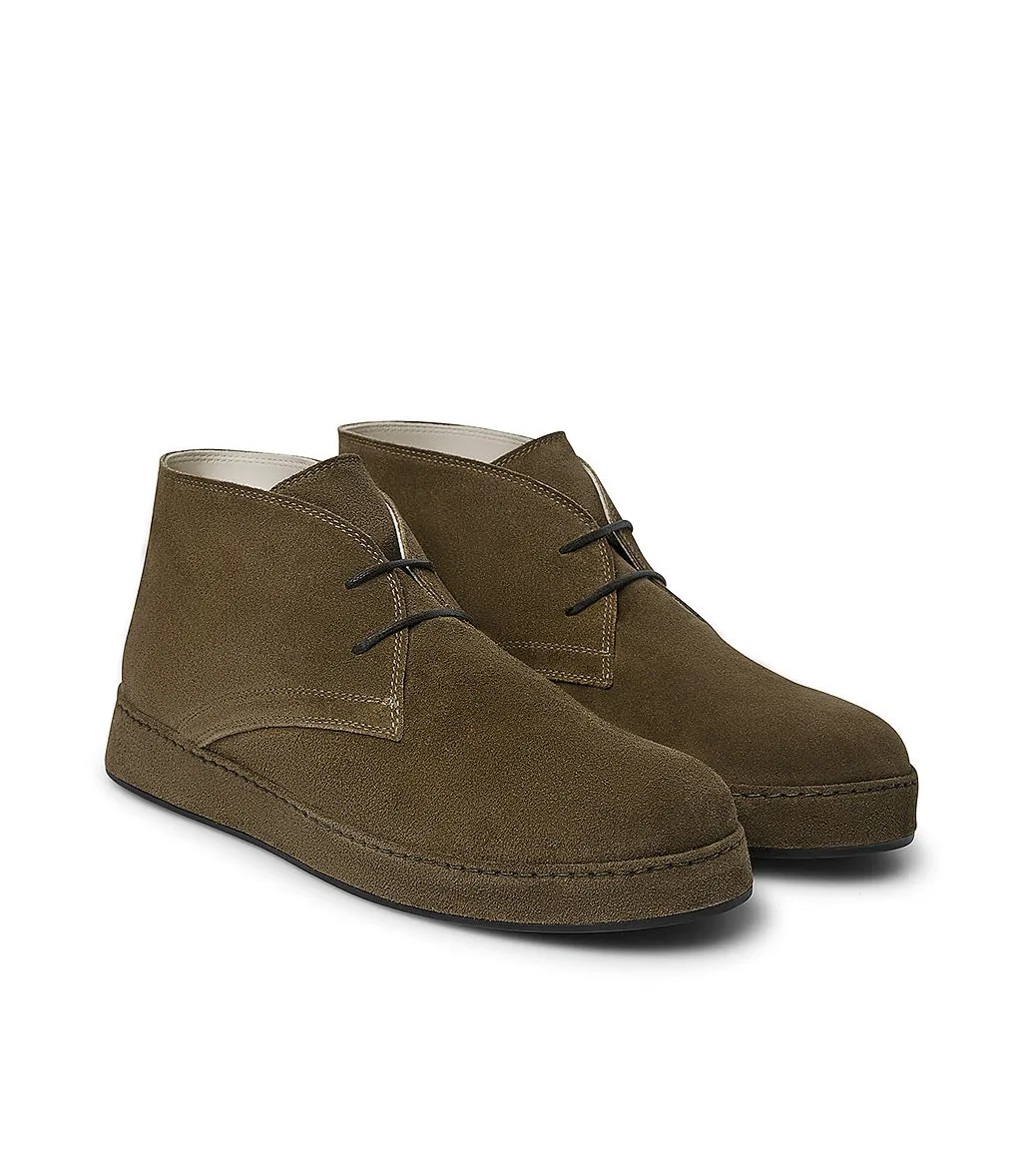 Brown suede desert boots