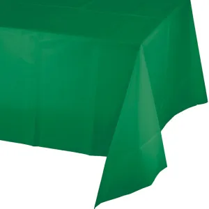 Bulk Emerald Green Value Friendly Plastic Table Cover (12 per Case)