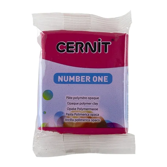 Cernit Number One Polymer Clay - Carmine 2oz (56g) block