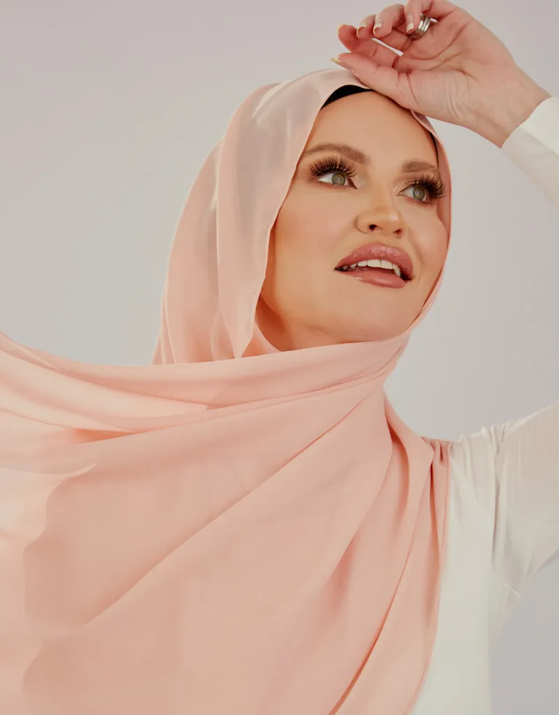 Chiffon Shawl - Shades of Light Pink