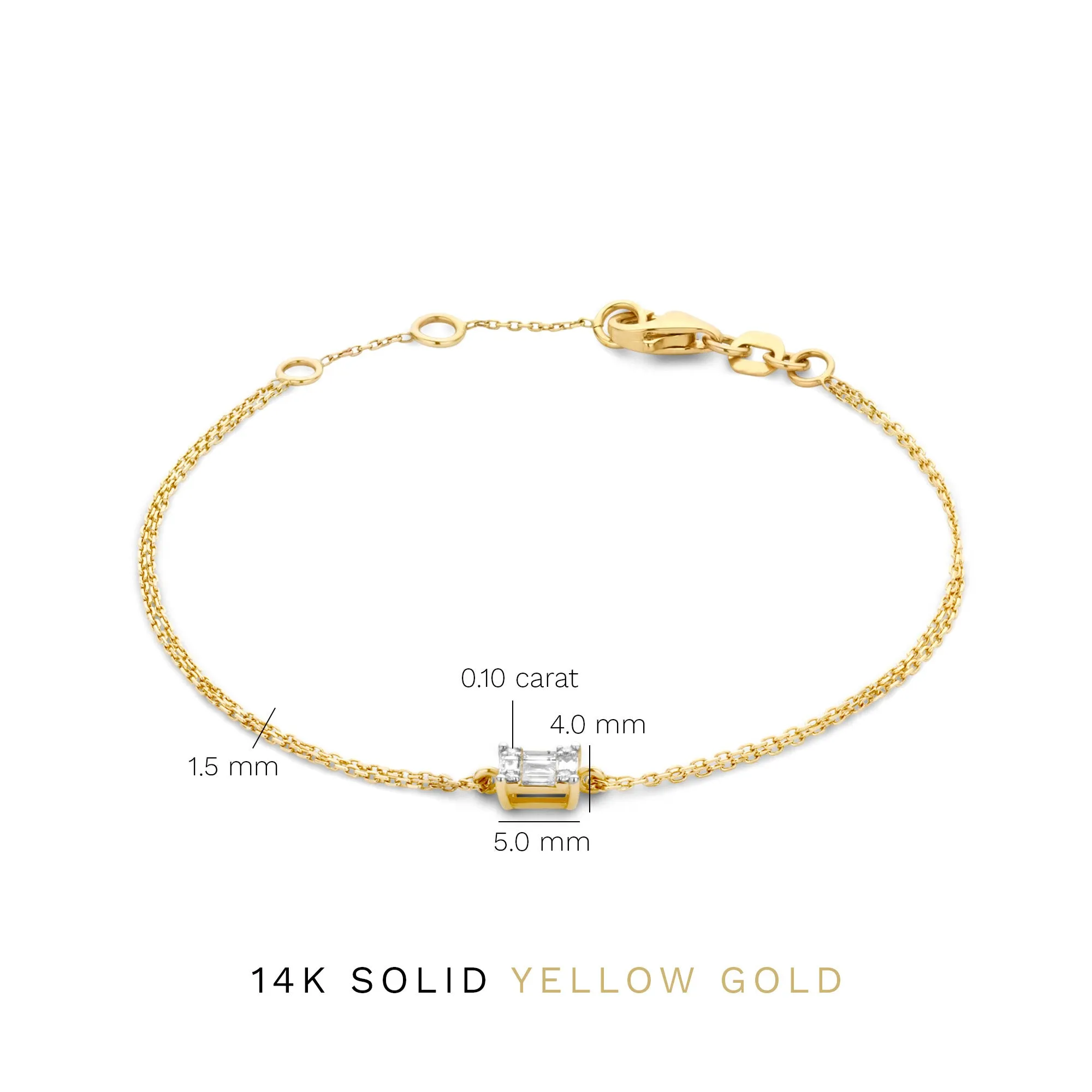 De la Paix Maxime 14 karat gold bracelet with diamond 0.10 carat