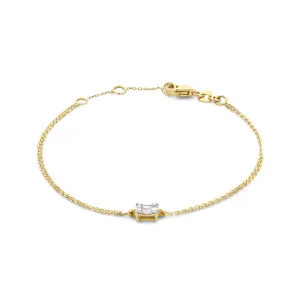 De la Paix Maxime 14 karat gold bracelet with diamond 0.10 carat