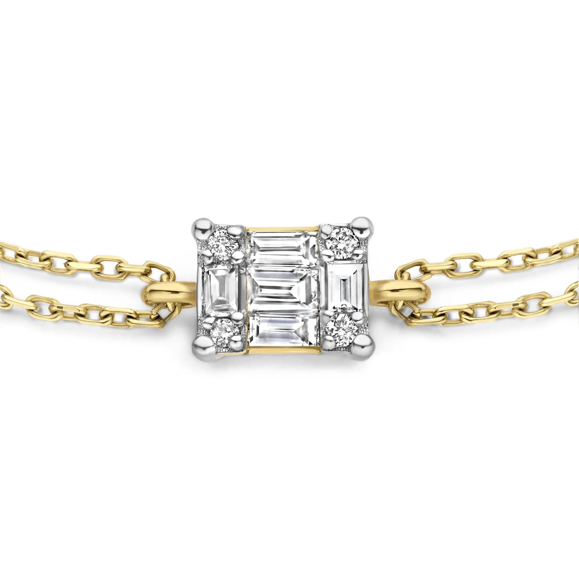 De la Paix Maxime 14 karat gold bracelet with diamond 0.10 carat