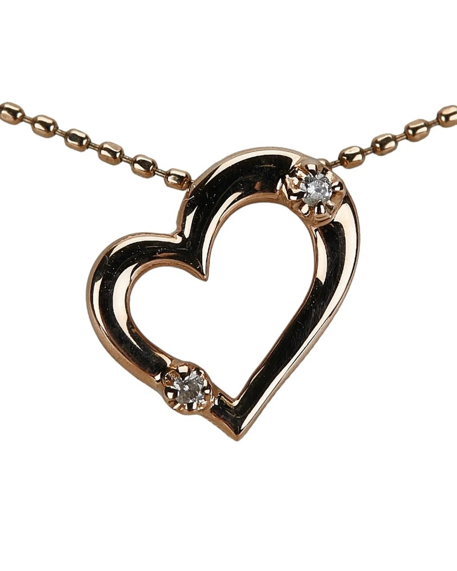 Diamond Heart Pendant Necklace in 10k Gold