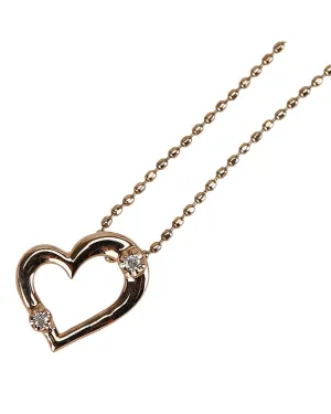 Diamond Heart Pendant Necklace in 10k Gold