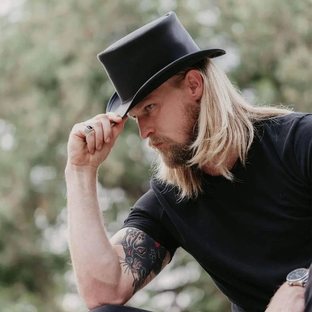 El Dorado | Mens Leather Top Hat
