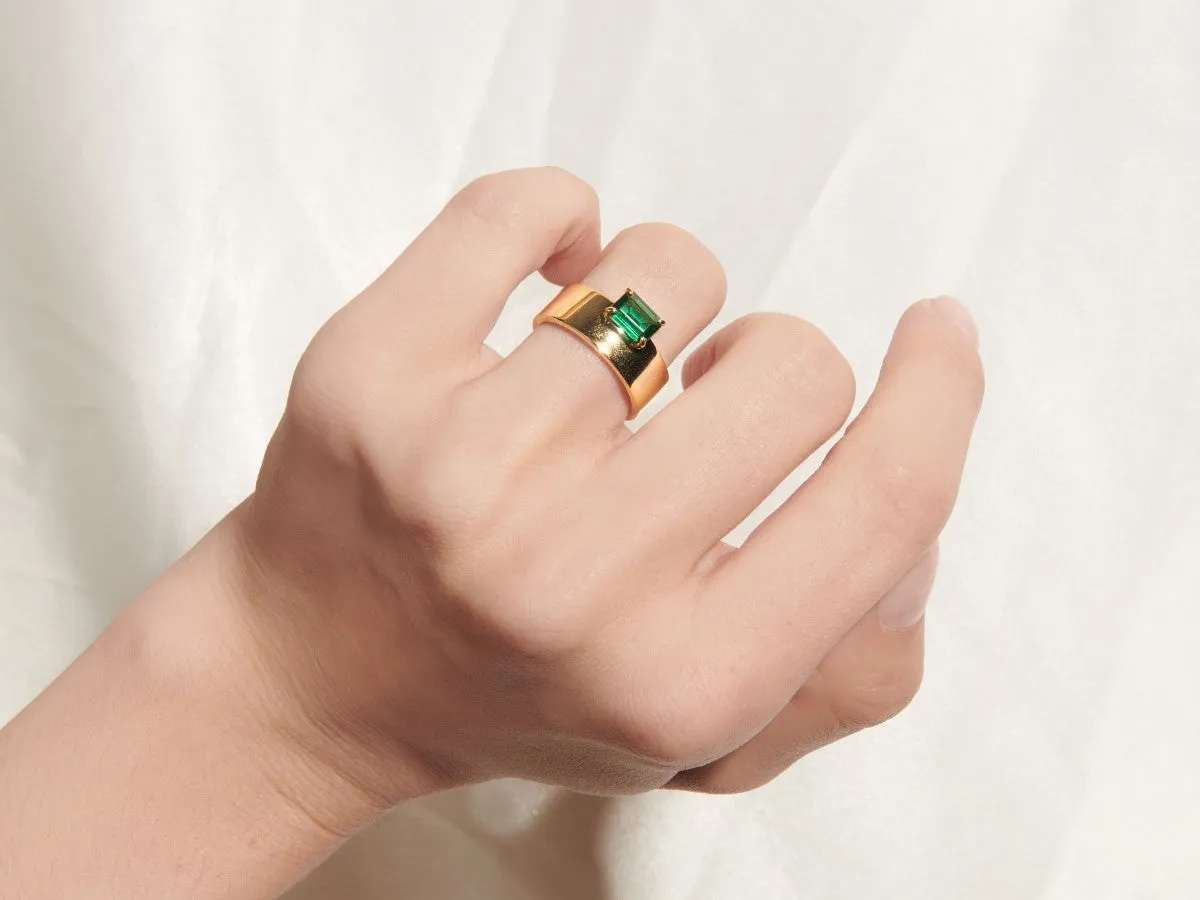 Emerald Monolith Ring