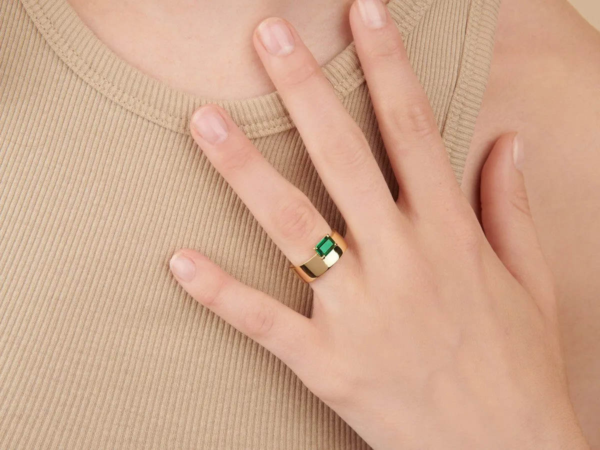 Emerald Monolith Ring