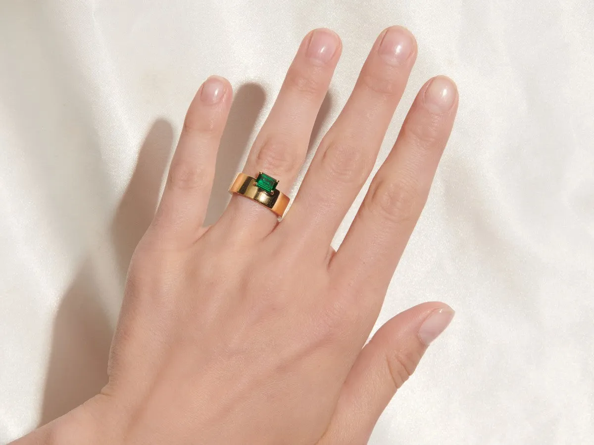 Emerald Monolith Ring