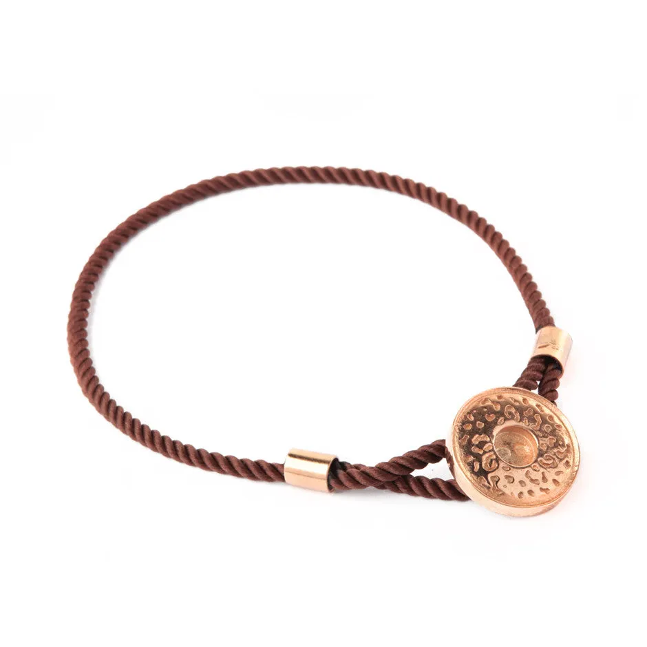 FESTIVAL TIME 65%  DISCOUNT  Colourful Luxury cord 18ct Rose Gold Vermeil Caring Bracelets: Tribal and Jaguar Pattern fastenings
