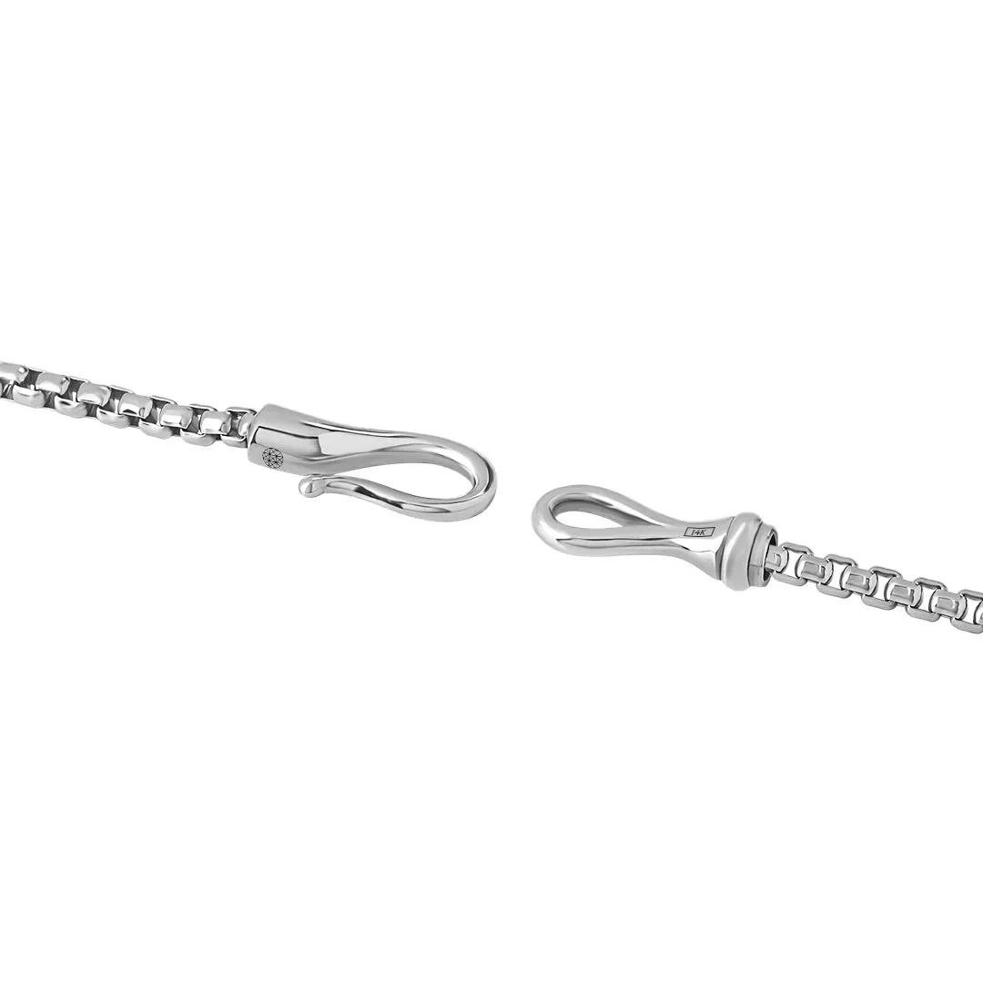 Fish Hook Box Chain Bracelet in Gold