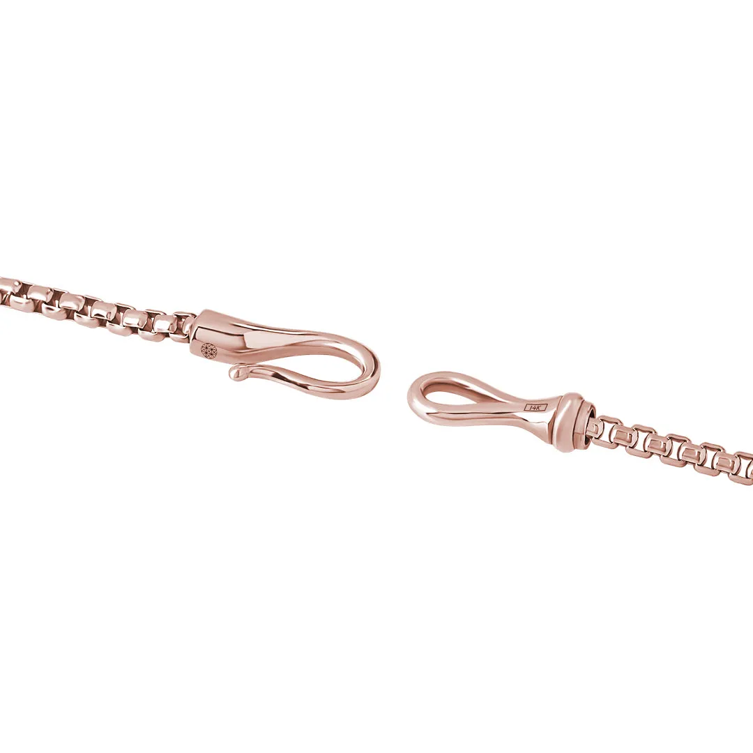 Fish Hook Box Chain Bracelet in Gold