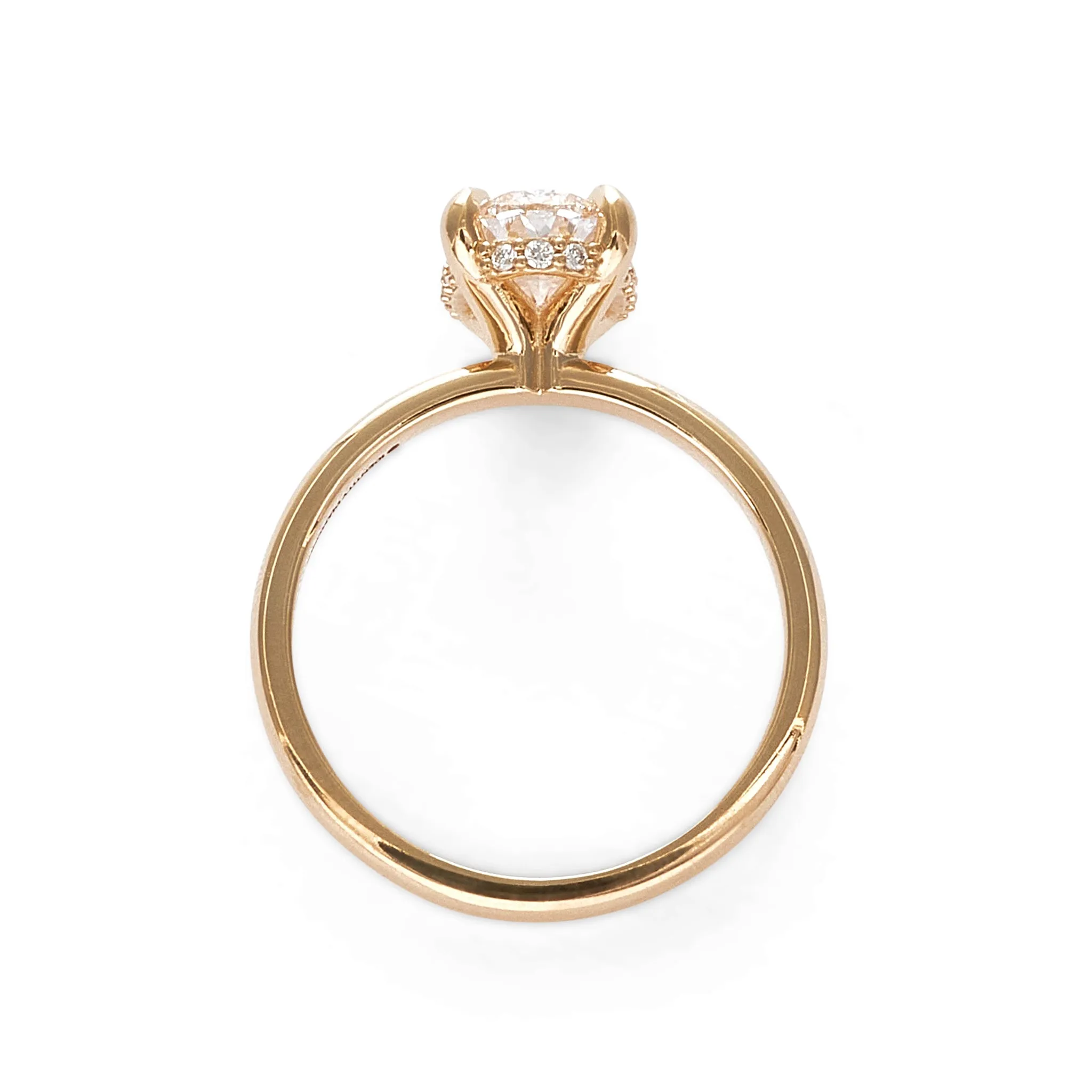 Gabriella Hidden Halo Oval Cut Diamond Engagement Ring