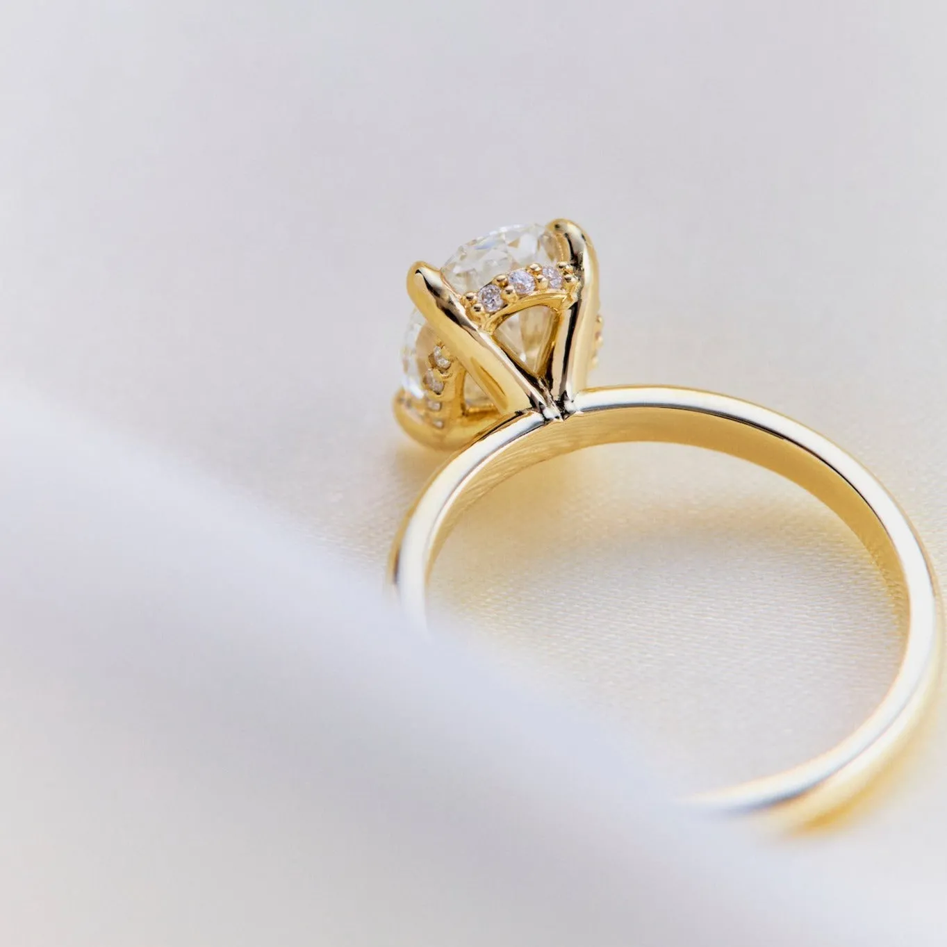 Gabriella Hidden Halo Oval Cut Diamond Engagement Ring