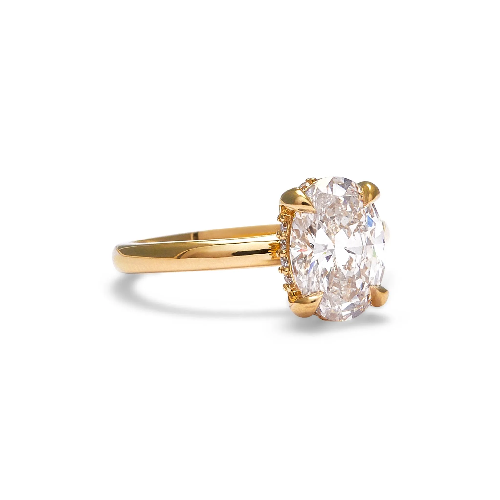 Gabriella Hidden Halo Oval Cut Diamond Engagement Ring