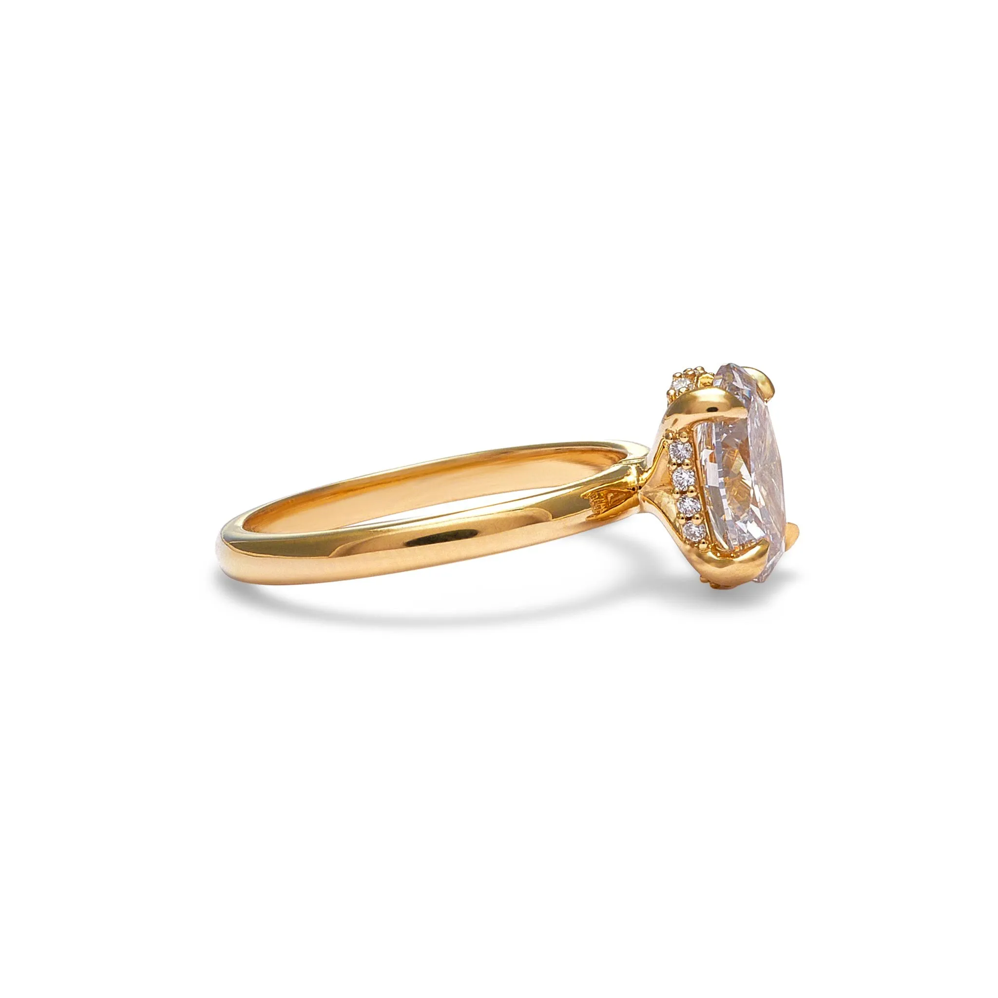 Gabriella Hidden Halo Oval Cut Diamond Engagement Ring