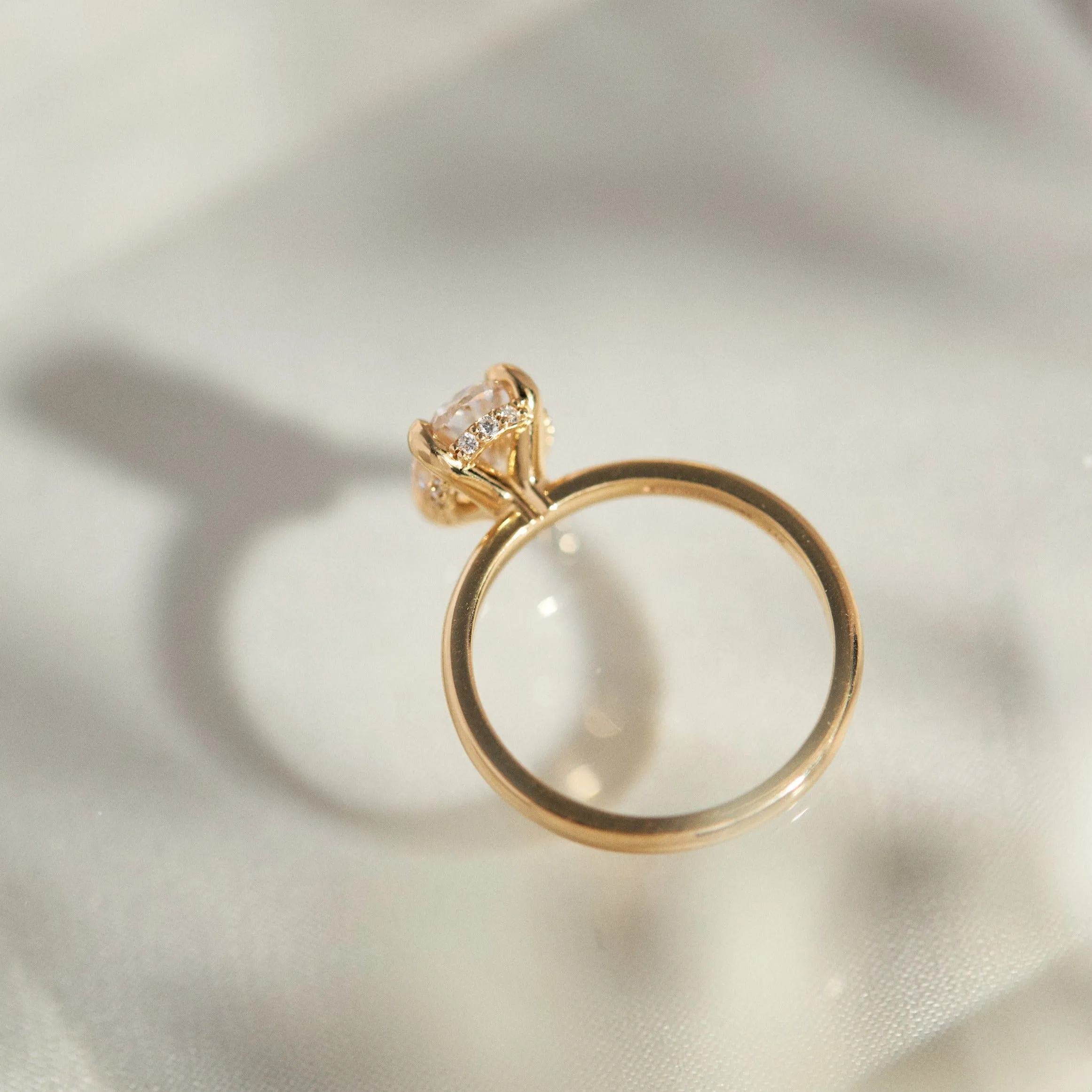Gabriella Hidden Halo Oval Cut Diamond Engagement Ring
