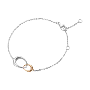 Georg Jensen Offspring Silver & Rose Gold Bracelet