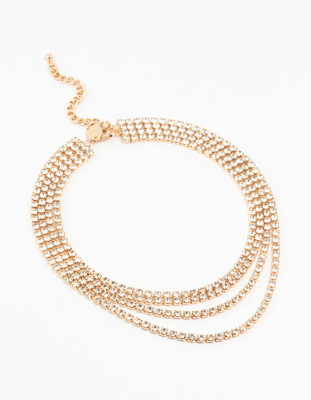 Gold Diamante Layered Necklace