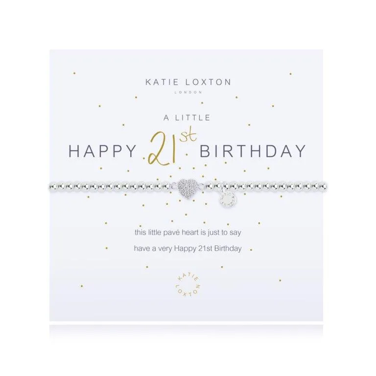Katie Loxton A Little Happy 21st Birthday in Silver Plating