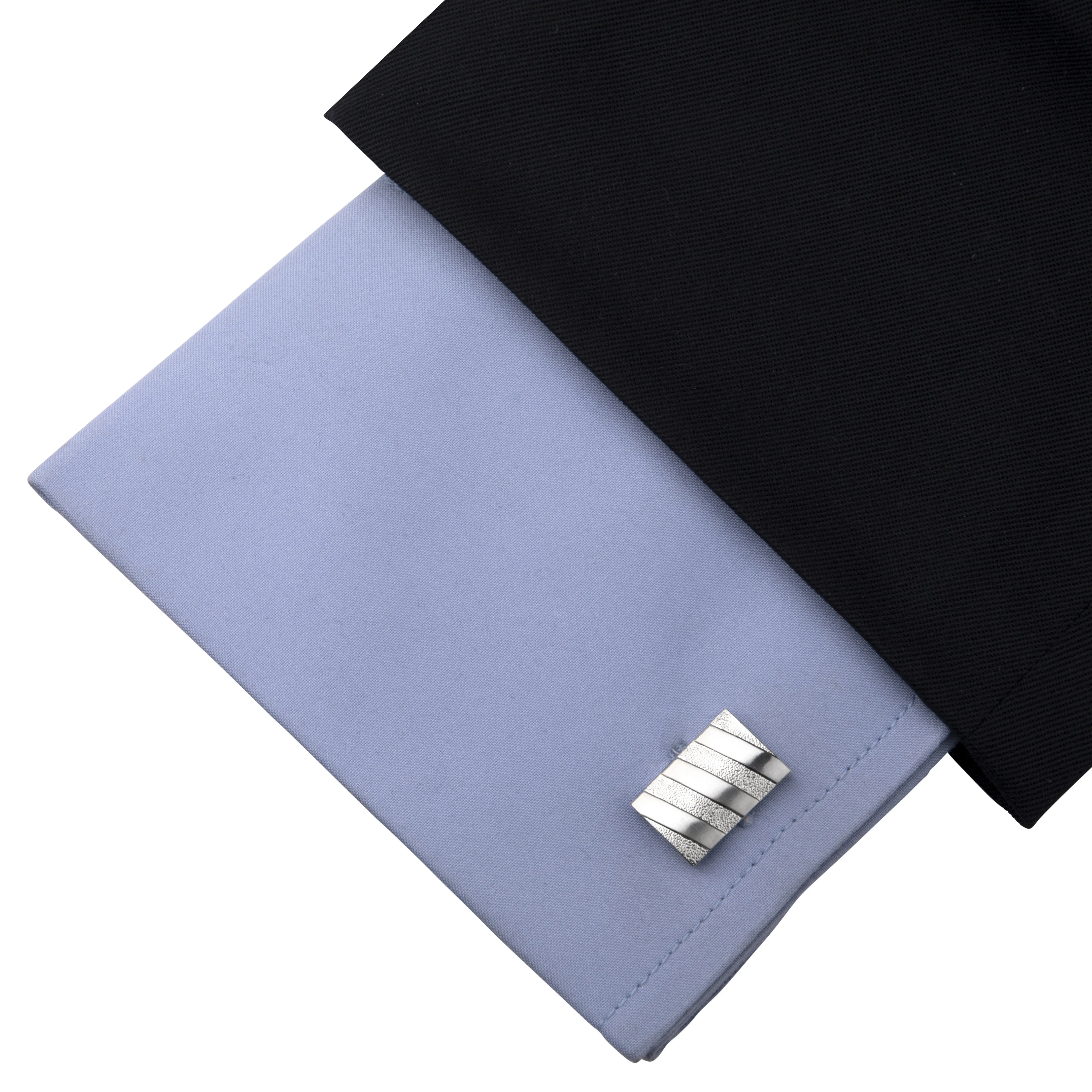Kavove The Bling Fling Silver Coloured Cufflinks For Men