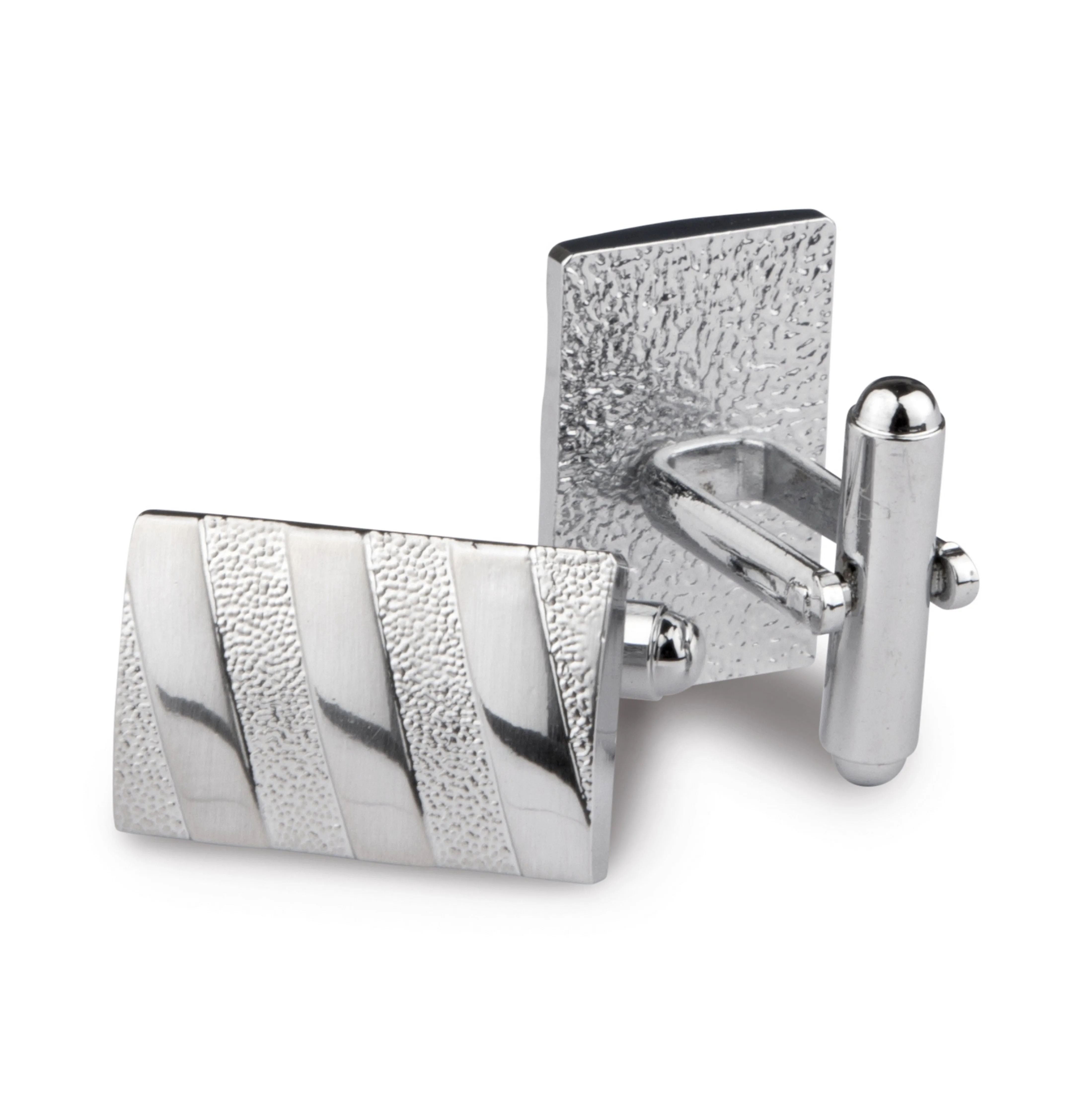 Kavove The Bling Fling Silver Coloured Cufflinks For Men