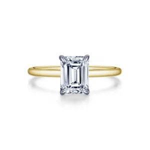 Lafonn Classic Emerald Diamond Ring R0493CLT