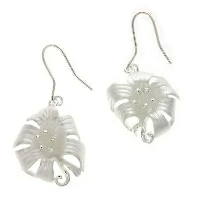 Large Sterling Silver Lily Earrings