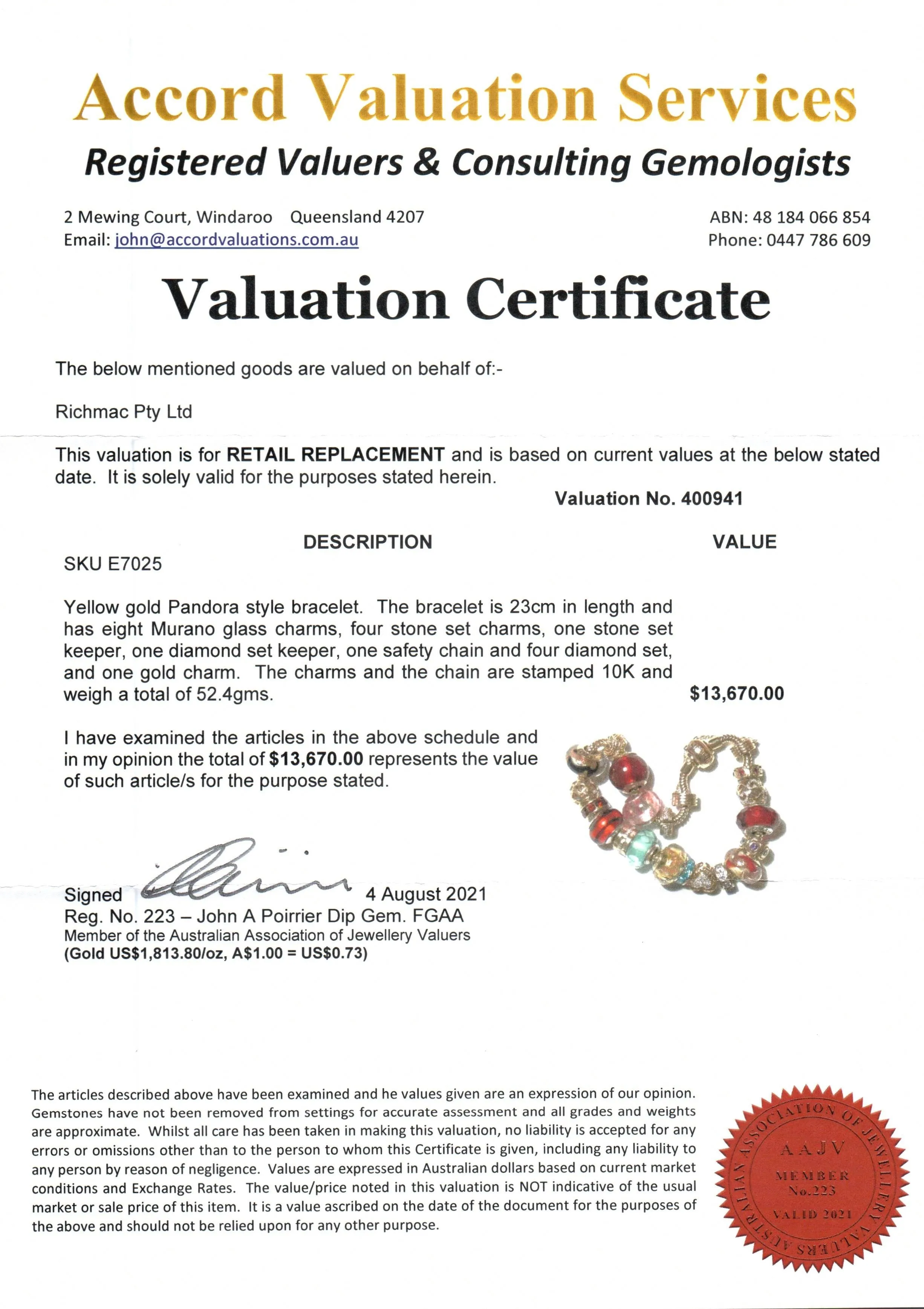 Luxurious 10k Yellow Gold Charm Bracelet with Exclusive Charms