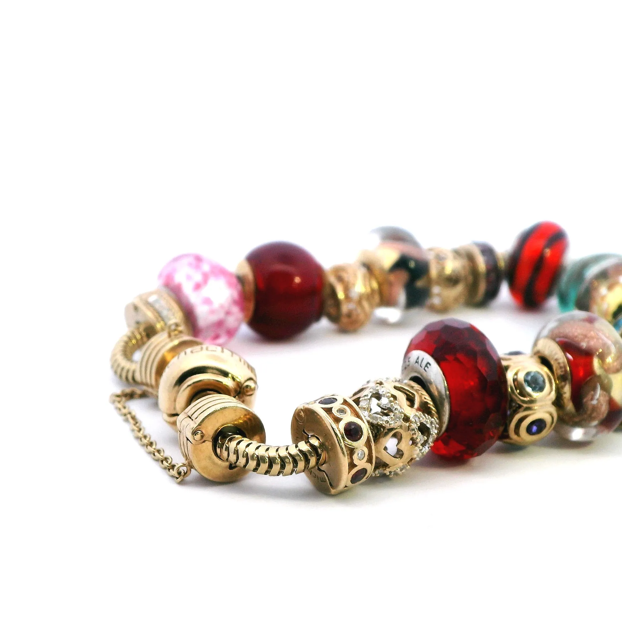 Luxurious 10k Yellow Gold Charm Bracelet with Exclusive Charms
