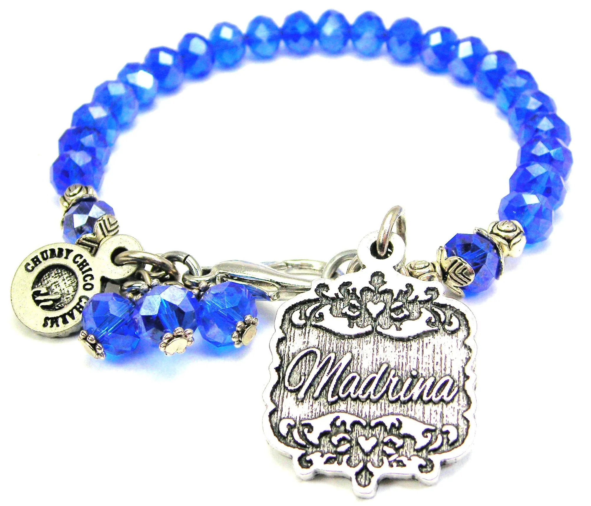 Madrina Victorian Scroll Splash Of Color Crystal Bracelet