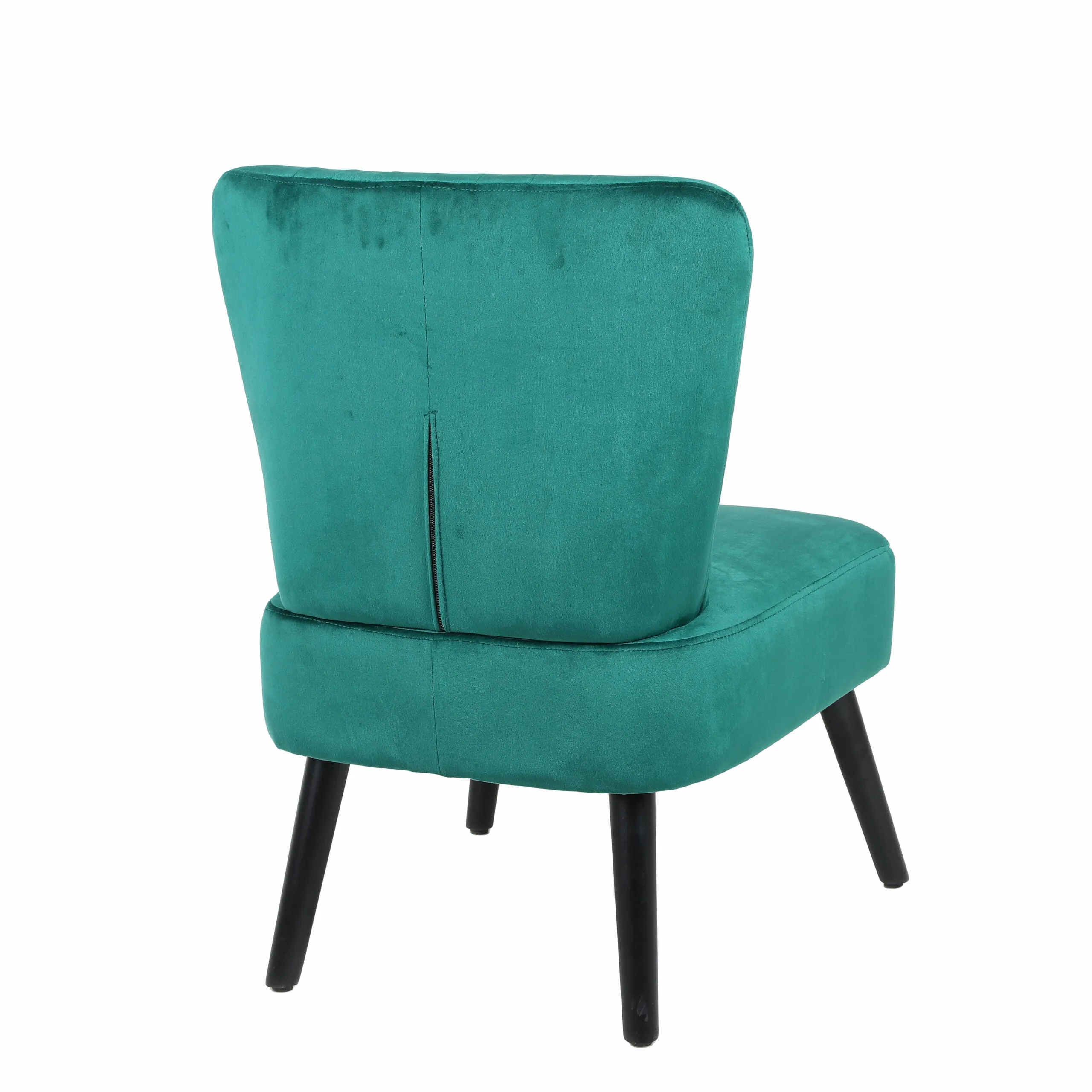 Neo Chianale Emerald Green Crushed Velvet Shell Accent Chair